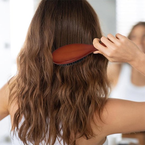  Brosse démêlante naturelle poils de sanglier soin capillaire quotidien