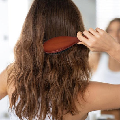  Brosse démêlante naturelle poils de sanglier soin capillaire quotidien