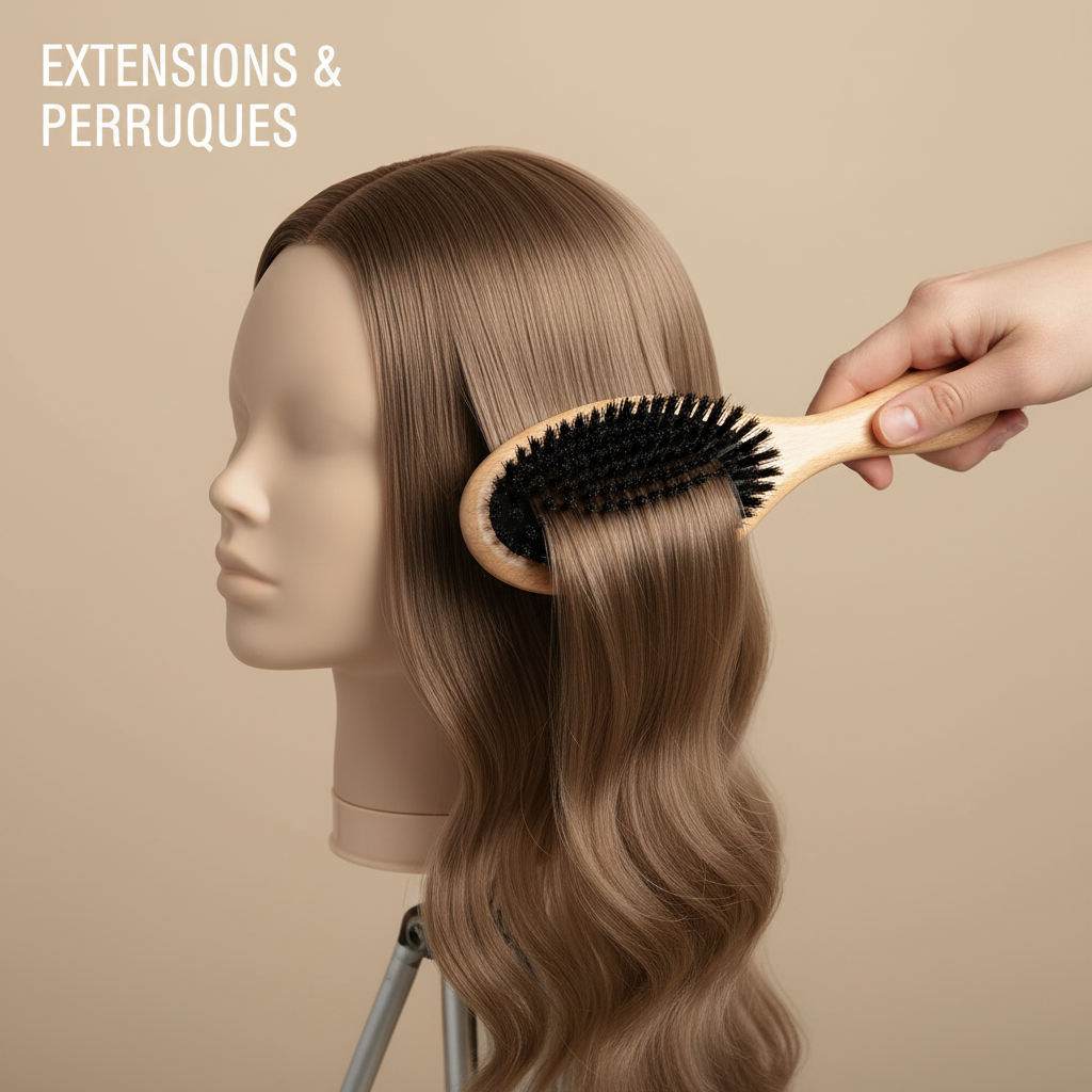 Brosse en Poil de Sanglier Naturelle et Écologique Extensions perruques 