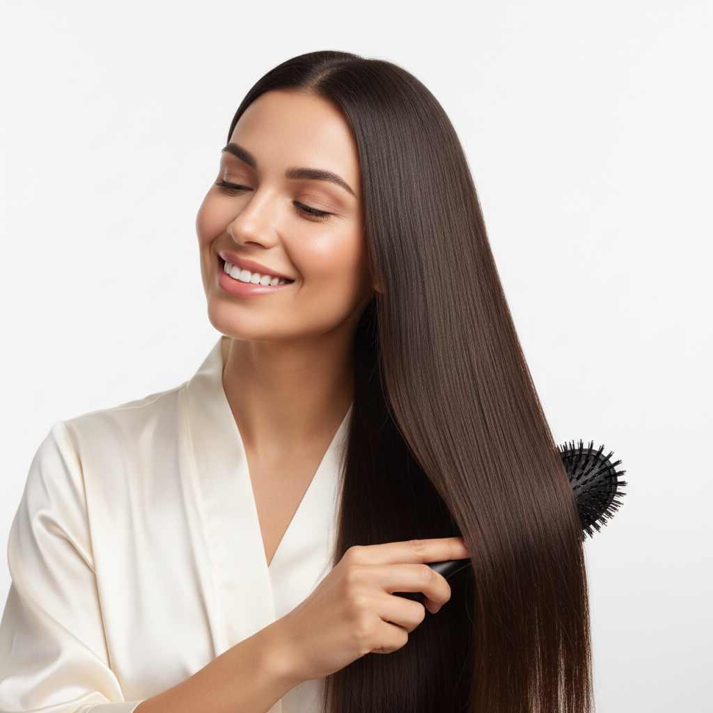 Brosse poils de sanglier et nylon Démêlante Brillance résultat naturel