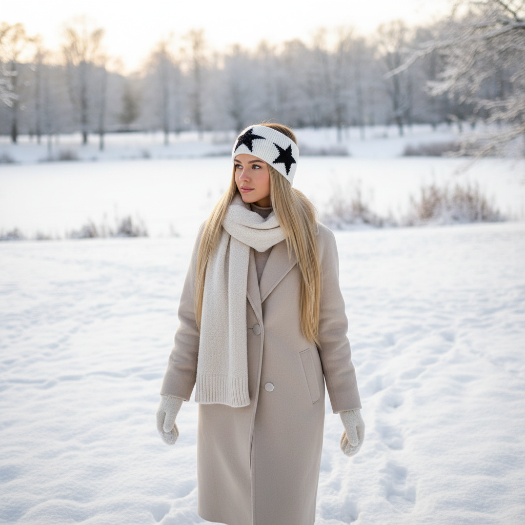 Chaleur tête  hiver Bandeau cheveux Etoile Nocturne 