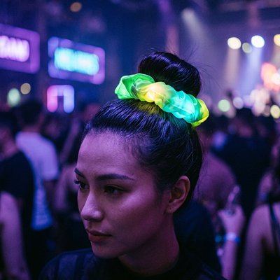Chouchou Cheveux LED lumineux coiffure soignee
