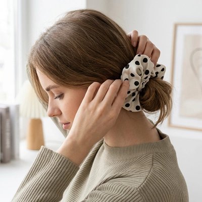 Chouchou pour les cheveux Ultra-Doux  chignon élégant intérieur