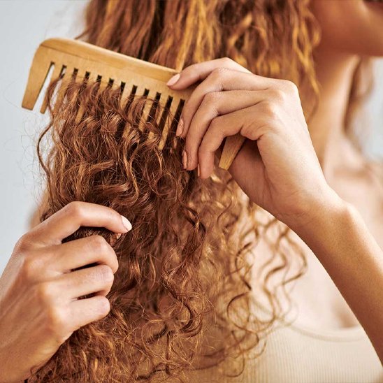 Dents larges espacées peigne afro bambou résistant chevelu boucles 