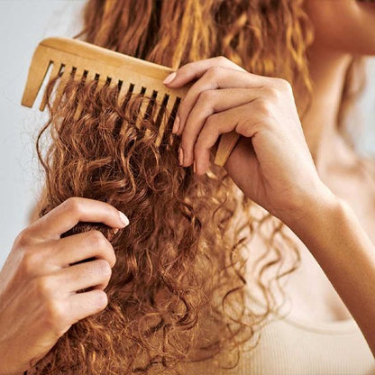 Dents larges espacées peigne afro bambou résistant chevelu boucles 