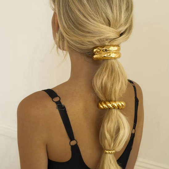 Détail Elastique cheveux métallique Luxory finition premium qualité supérieure