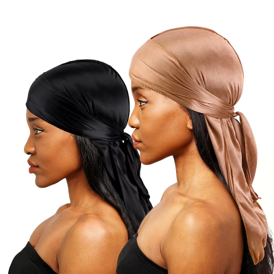 Duo Durag Elite pack 2 durags noir caramel