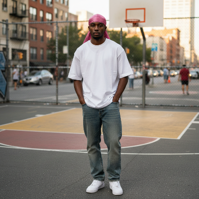 Durag Velours Premium rose homme terrain basket
