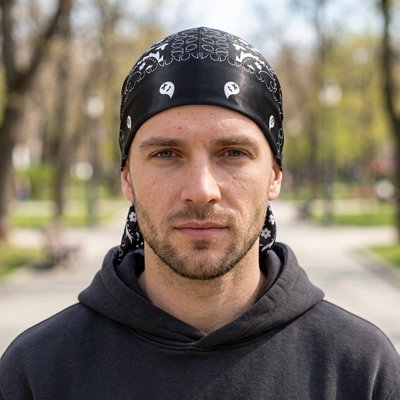 Durag WavePerfect noir paisley  look urbain