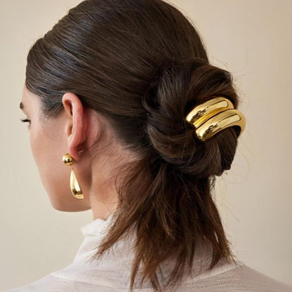 Elastique cheveux métallique Luxory argenté design luxueux confortable