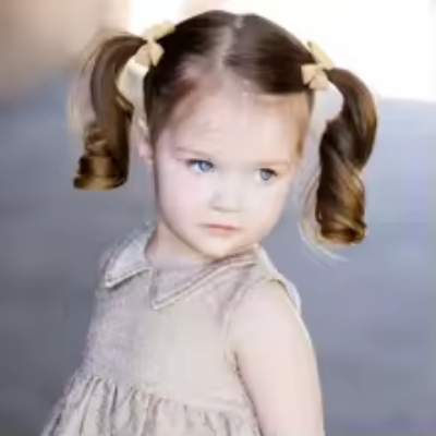 Élastiques Cheveux Doux et Résistants fillette couettes nœud doré