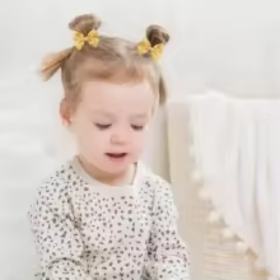 Élastiques Cheveux Doux et Résistants   jaune bcouettes bébé 