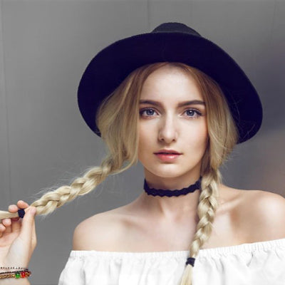 Élastiques Cheveux Nylon Sans Cassure coiffure tresses cheveux blonds 