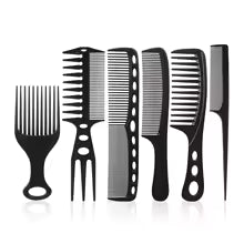 Ensemble complet peignes professionnels VintageOil dents larges fines pick afro