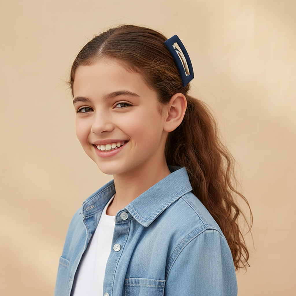 Jeune fille avec barrette a cheveux Printaniere