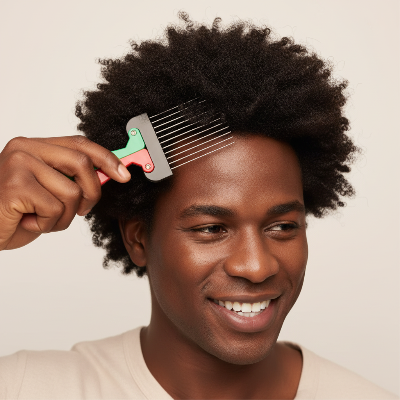 Peigne Afro Pliable coiffage cheveux crépus afro sans nœuds