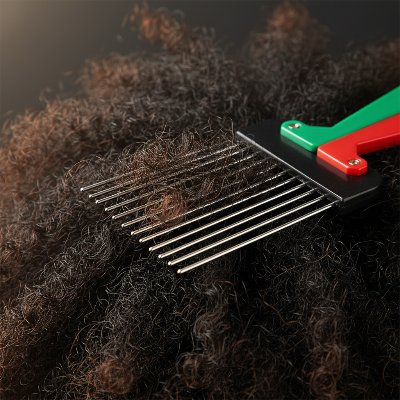 Peigne Afro Pliable dents rondes lisses sans accroche cheveux crépus