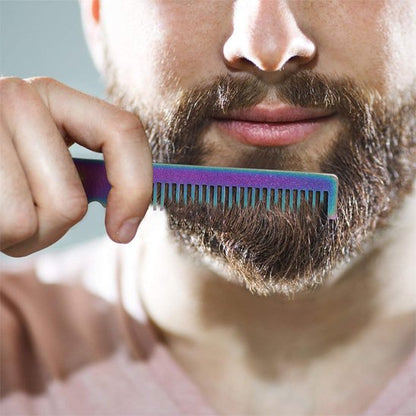  Peigne Butterfly bleu irisé effet arc-en-ciel coiffure barbe