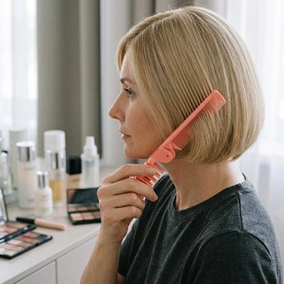 Peigne Compact Pliable 2-en-1 orange coiffage quotidien