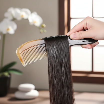 Peigne Corne Luxe répartition sébum naturelle cheveux