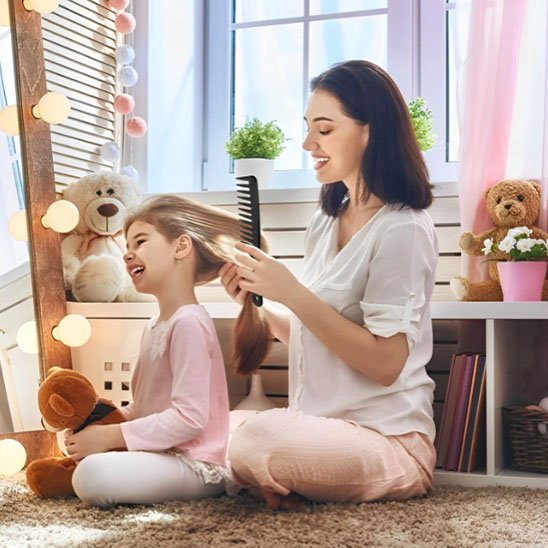 Peigne DémêlEase noir dents larges espacées démêlage doux