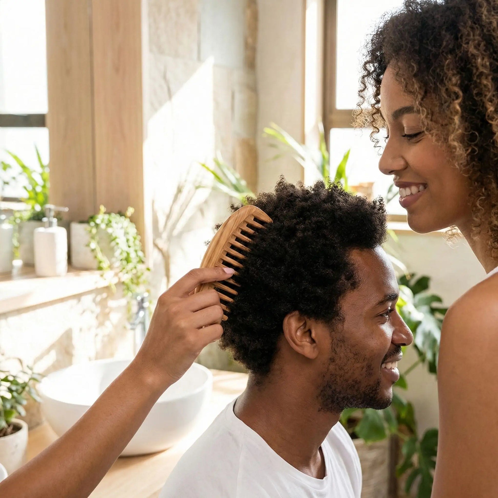 Peigne SantalPur antistatique démêlant cheveux afro homme