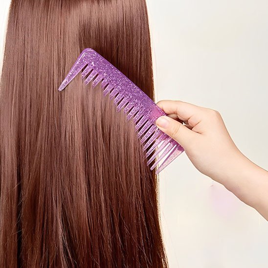 Peigne à cheveux DouceurGliss dents larges paillettes colorées accessoire coiffure