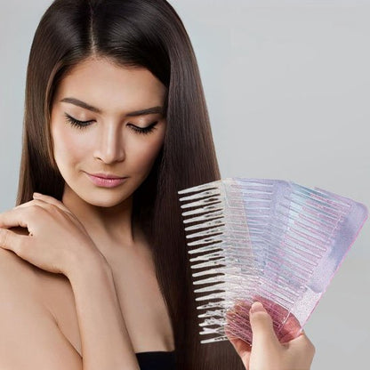 Peigne à cheveux DouceurGliss  pailleté Design ergonomique transparent