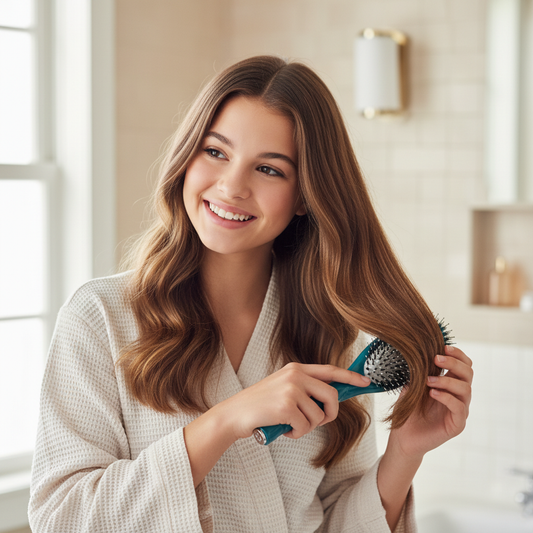Peigne à cheveux en poils de sanglier Soin Naturel cheveux souples 
