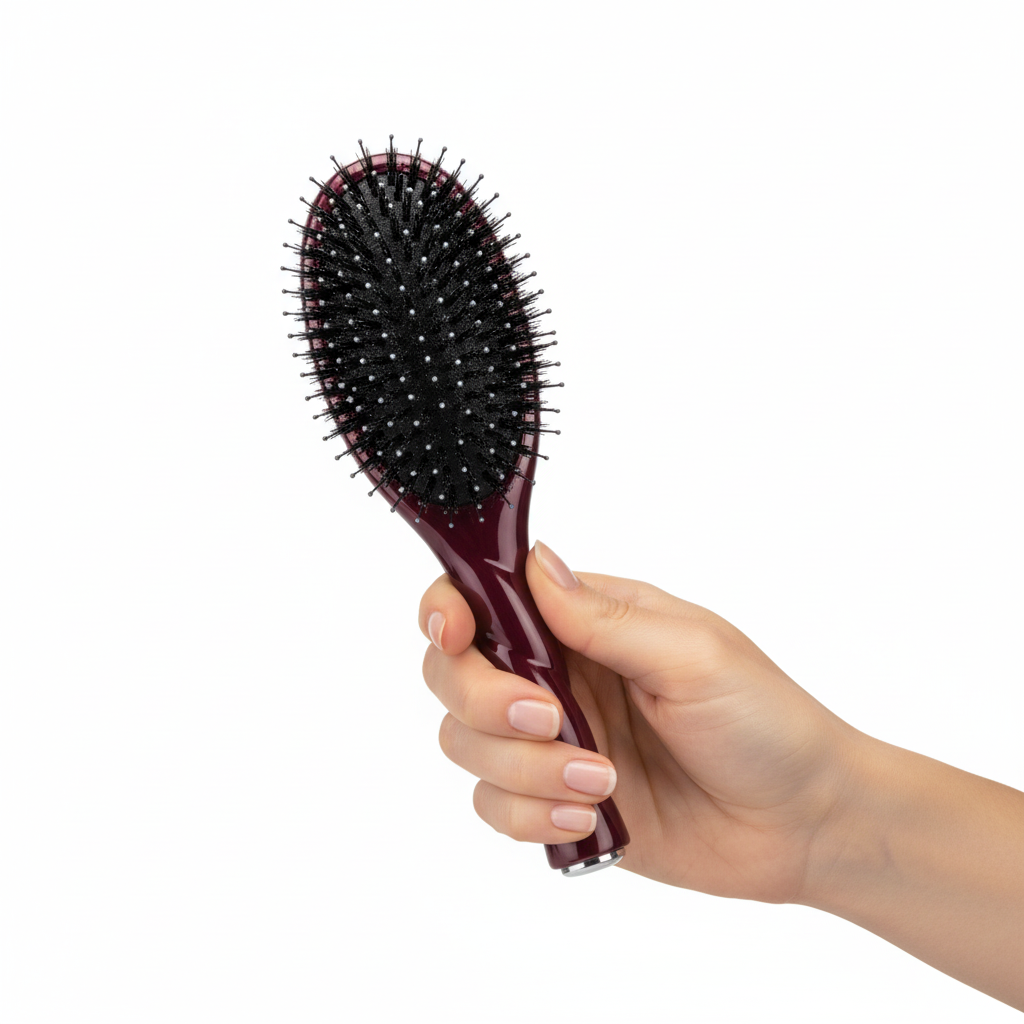 Peigne à cheveux en poils de sanglier Soin Naturel ergonomique 