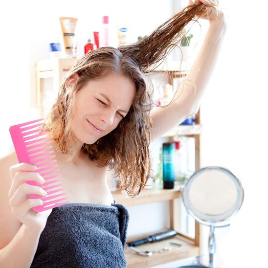 Peigne à cheveux pailleté DouceurGliss  Dents larges démêlage cheveux mouilles 
