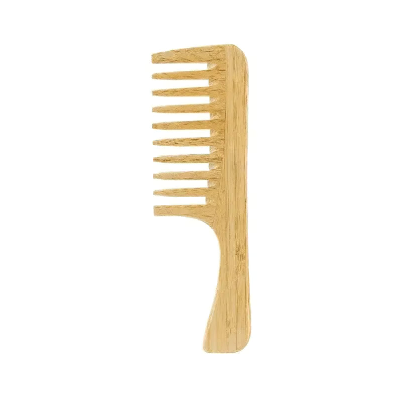 Peigne bambou Harmonie dents larges cheveux bouclés