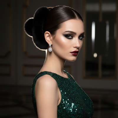 Pince Cheveux Extra Large Peluche chignon haut glamour soirée