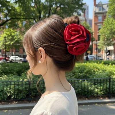 Pince Cheveux Florale Double Tout type coiffure 