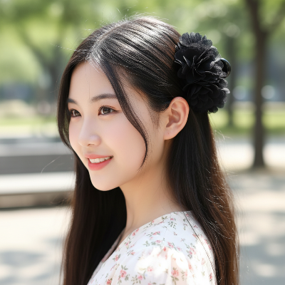 Pince à Cheveux Fleur de Mousseline – sortie tout occasion