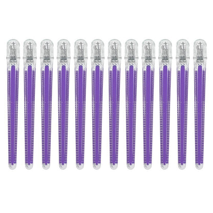 Pince a cheveux professionnelle mauve sans couture lot de 12