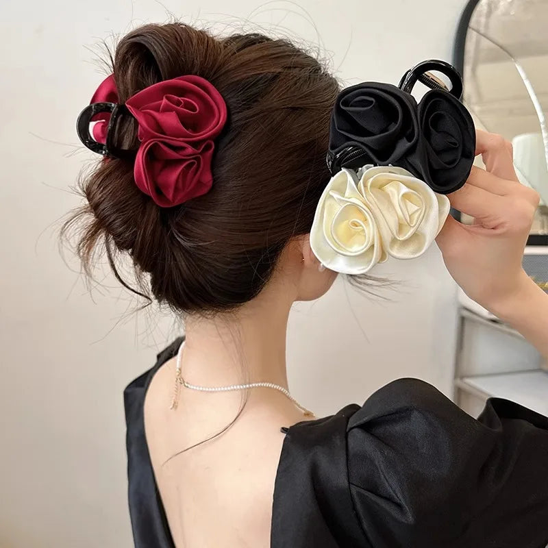 Pince cheveux Florale Double coiffure élégante mélange couleurs