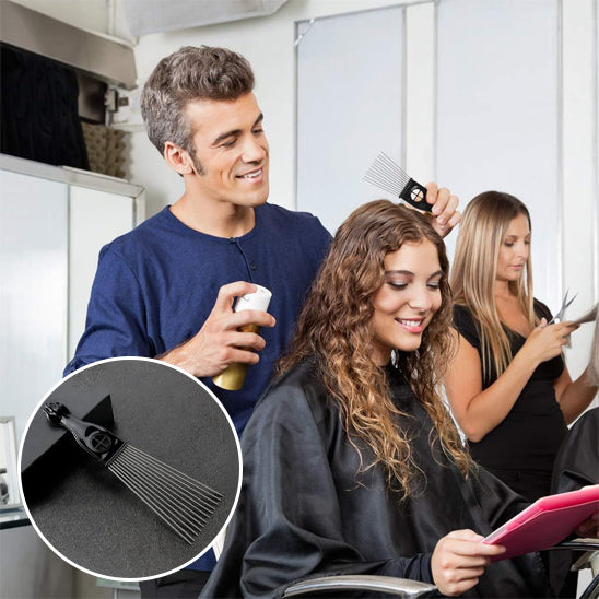 Professionnel salon prise ergonomique peigne afro power fist contrôle optimal