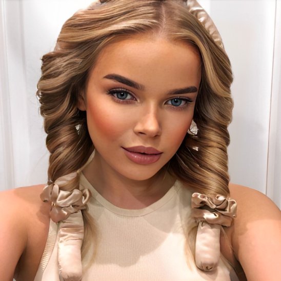 Résultat fin application avec bigoudis professionnels sans chaleur