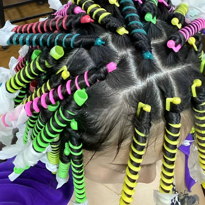 Résultat bigoudis spirale naturel sans chaleur femme boucles parfaites définies
