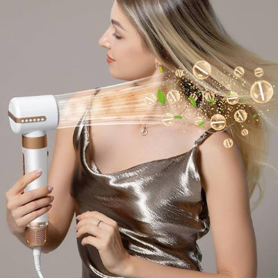 Sèche-cheveux AirGlam Pro 7-en-1 technologie ionique séchage cheveux brillants