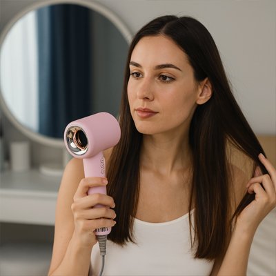 Seche-cheveux ionique Séchage rapide Femme cheveux lisses 