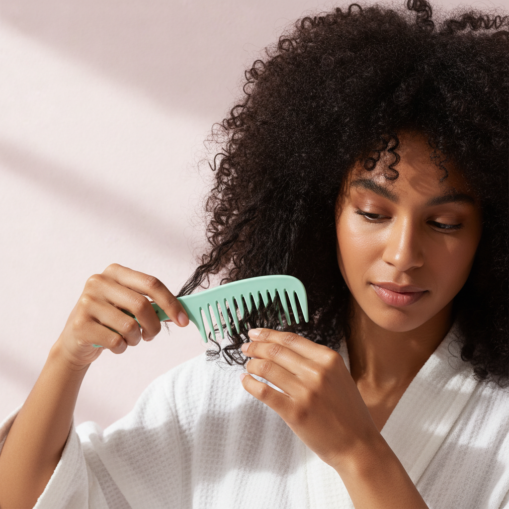 Séparation facile mèches cheveux bouclés peigne Douceur