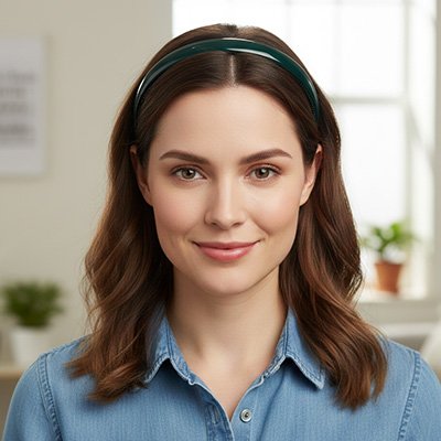 Serre-tête translucide tendance en résine confort long terme 