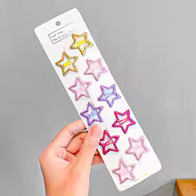 Barrettes Cheveux Étoilées Dorées - Lot de 10 Pièces Colorées™