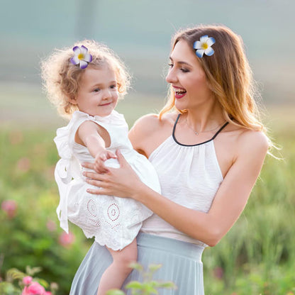 beaute naturelle famille pince a cheveux  fleur frangipanier