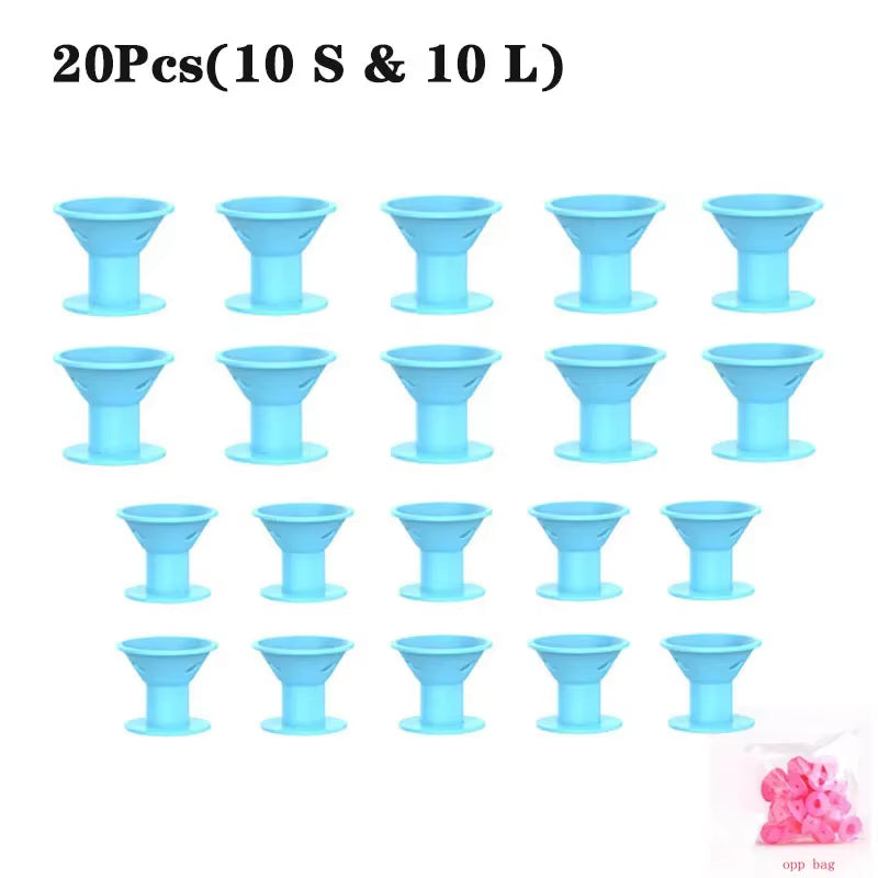 Bigoudis Sans Chaleur en Silicone - 10/20 Pièces™