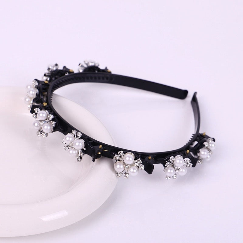 blanc argentee Serre tete pour femme mignon