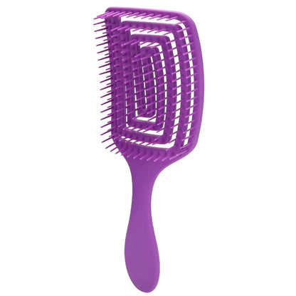 brosse a cheveux mauve spirale
