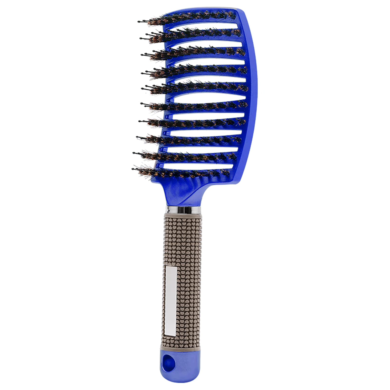 brosse a cheveux lignee bleue